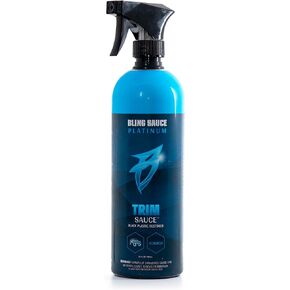 Platinum: Trim Sauce, 3 in 1 Black Plastic Restorer. Cleans, Protects and Restores Faded or Damaged Black Plastic Trim on Cars, Trucks, SXS. Spray On-Wipe Off. 24oz
