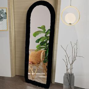 غطاء مرآة رقيق-59 "X16" كامل الطول فائق الغطاء غير المنقوش غير القابل للانزلاق تغطية شاملة دافئة ديكور منزلي دافئ لغرفة النوم (المرآة الوردية بدون مرآة)