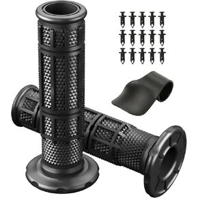 7/8 Handlebar Grips Rubber ATV Handle Grips Replacement for Rancher 350 420 FourTrax 200 300 Recon 250 Sportrax 250EX 300EX 400EX Foreman 400 Artic Cat 250 ATV Quad 4 Wheeler Accessories Parts