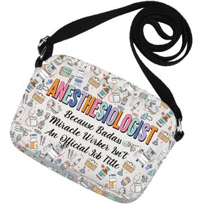 MNIGIU Funny Anesthesiologist Gift Anesthesiology Crossbody Bag for Anesthesiology Assistant Anesthesia Tech