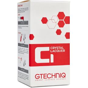 Gtechniq - C1 Crystal Lacquer - طلاء متين بمتانة تتراوح من 3 إلى 5 سنوات؛ مقاومة ممتازة للعلامات الدوامة مع لمسة نهائية شفافة تمامًا؛ احتفاظ وحماية رائعة لللمعان (50 ملليلتر)