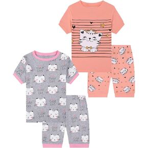 Benaive Girls Summer Pajamas 4 Pitch