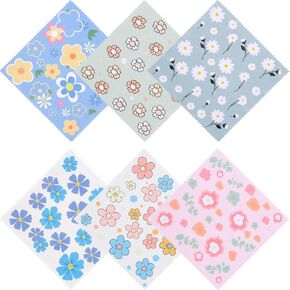 Glasses Cleaning Cloth Soft Eye Glass Clean Cloths, Thick Lint Free Microfiber Cleaning Cloth for Glasses Reusable for Eyeglasses, Laptop, Phone, Screens, Lens 6" X 6" in (6 Pcs) (Cat)