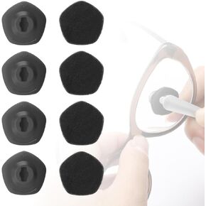 LANMU Replacement Pads Compatible with CarbonKlean Eyeglass Cleaner, Eyeglass Cleaning Brush Pad for Fingerprint Removal (4 Pair)
