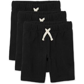 The Children's Place boys French Terry Casual Shorts, Black 3 Pack, X-Small US