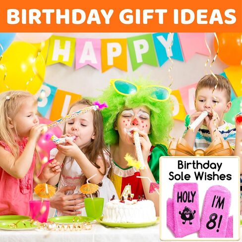 HAPPYPOP Birthday Gifts for Girls - Fuzzy Socks for Kids Age 6-12, Birthday Gift Ideas for Girls 6-12 Years Old in Kuwait