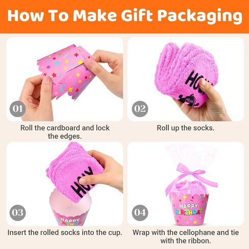 HAPPYPOP Birthday Gifts for Girls - Fuzzy Socks for Kids Age 6-12, Birthday Gift Ideas for Girls 6-12 Years Old in Kuwait