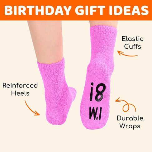 HAPPYPOP Birthday Gifts for Girls - Fuzzy Socks for Kids Age 6-12, Birthday Gift Ideas for Girls 6-12 Years Old in Kuwait