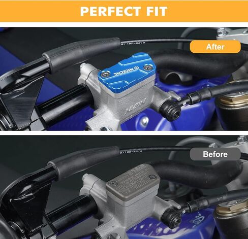 Front Brake Master Cylinder Cover Cap Compatible with Yamaha YZ125 2008-2024 YZ125X 2020-2023 YZ250 2008-2024 YZ250F 2007-2024 YZ250FX 2015-2023 YZ250X 2016-2023 YZ450F 2008-2024,See fitment in Saudi Arabia