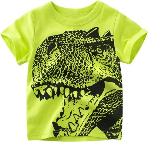 Boys Dinosaur Shirt 3 Pack Kids Short Sleeve T-Shirts Toddler Boy Tops Tee Size 2-8 Years in Kuwait