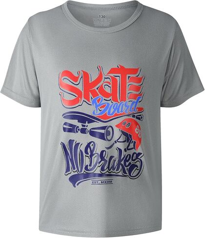 Boys' Sports Short Sleeve Crew Neck T-Shirts Kids Ball Print Tops Age for 4-14 Years 5-Pack in Saudi Arabia