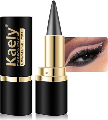 Kaely 2Pcs Black Brown Gel Eyeliner Pencil, Natural Black Eyeliner Cream for Waterline, Crayon Eye Liner Waterproof Smudge Proof, Smokey Eye Eyeshadow Palette Halloween Makeup, delineador de ojos in Saudi Arabia