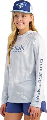 HUK Kids Pursuit Pattern Long Sleeve Shirt, Fishing Shirt for Kids in Saudi Arabia
