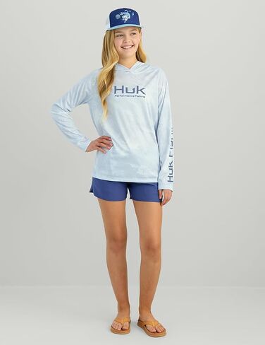 HUK Kids Pursuit Pattern Long Sleeve Shirt, Fishing Shirt for Kids in Saudi Arabia