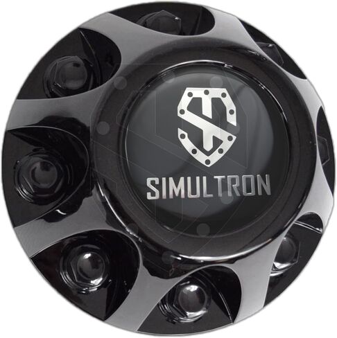 17BLK-G08-3500-BO 17" Glossy Black ABS Wheel Simulators for 2008-2010 GMC/Chevrolet 3500HD Dually (Full Simulator Set w/Silver Logos) in Saudi Arabia
