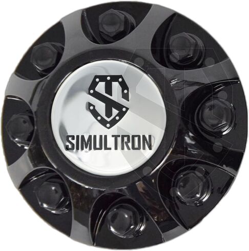 17BLK-G08-3500-BO 17" Glossy Black ABS Wheel Simulators for 2008-2010 GMC/Chevrolet 3500HD Dually (Full Simulator Set w/Silver Logos) in Saudi Arabia