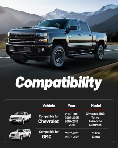 EVIL ENERGY 1" Leveling Lift Kit Compatible with 2007-2019 Chevy Silverado 1500 Avalanche Suburban Tahoe/GMC Sierra Yukon, 1 inch Front Suspension Strut Spacers Black in Kuwait