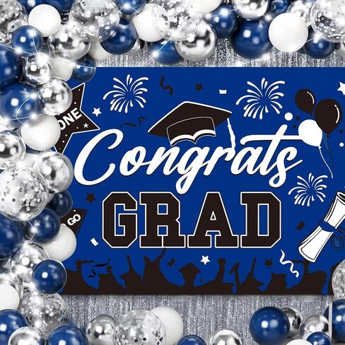 خلفية التخرج 2024، لافتة التخرج باللونين الأسود والذهبي، خلفية لافتة تهنئة التخرج لزينة التخرج فئة 2024، ديكورات حفلات التخرج لحفلة التخرج في المدرسة الجامعية 71 × 43 بوصة in Kuwait