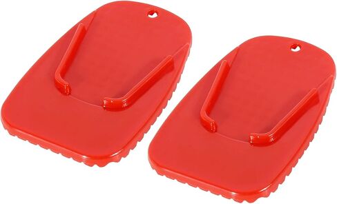 F FIERCE CYCLE 2pcs Motorcycle Kickstand Pad Support Plate Pad Parking Stand Side Stand Extension Pad Orange in Kuwait
