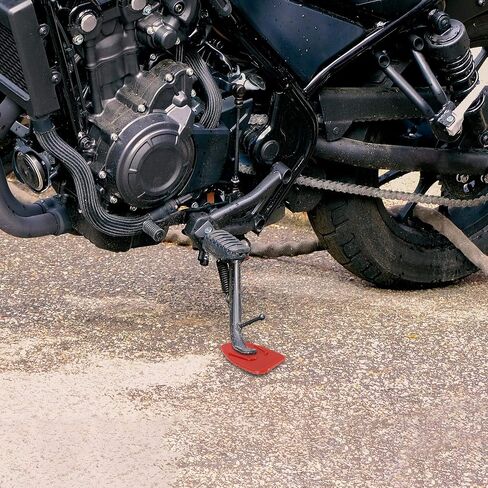 F FIERCE CYCLE 2pcs Motorcycle Kickstand Pad Support Plate Pad Parking Stand Side Stand Extension Pad Orange in Kuwait