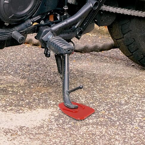F FIERCE CYCLE 2pcs Motorcycle Kickstand Pad Support Plate Pad Parking Stand Side Stand Extension Pad Orange in Kuwait