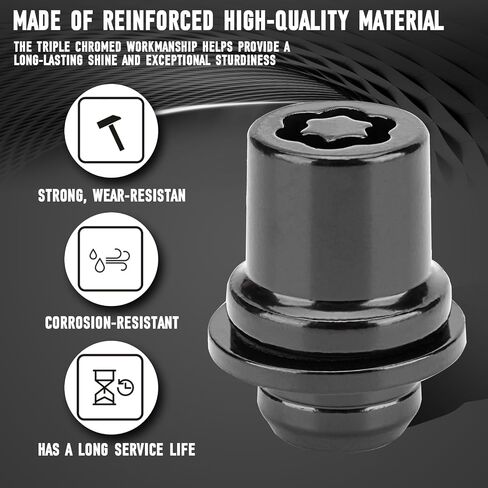 Wheel Lock Lug Nut Set M12 x 1.5 Anti Theft Fit Toyota Camry Tacoma Corolla Highlander Avalon RAV4 Sienna Venza Celica Prius Matrix CHR Mirai Lexus RX350 IS250 ES350 NX200T Replace 00276-00900 in Kuwait
