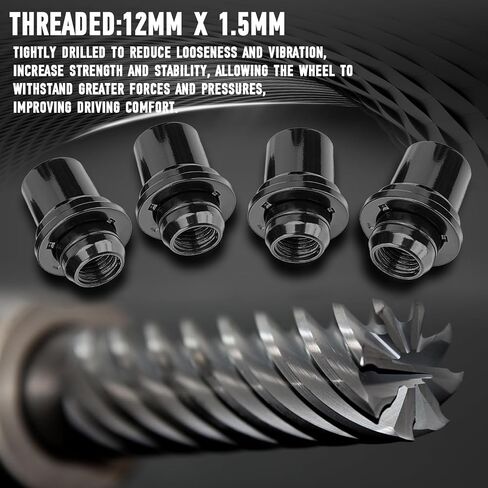 Wheel Lock Lug Nut Set M12 x 1.5 Anti Theft Fit Toyota Camry Tacoma Corolla Highlander Avalon RAV4 Sienna Venza Celica Prius Matrix CHR Mirai Lexus RX350 IS250 ES350 NX200T Replace 00276-00900 in Kuwait