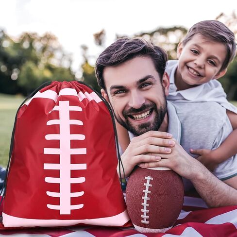 Shappy Soccer Drawstring Backpack, 6 Pieces, 17.2in x 13in, Polyester, Yellow, Lightweight, Foldable, Sport, Gym, Travel, School, Soccer Style, Unisex, Ages 6+, 22L in Kuwait