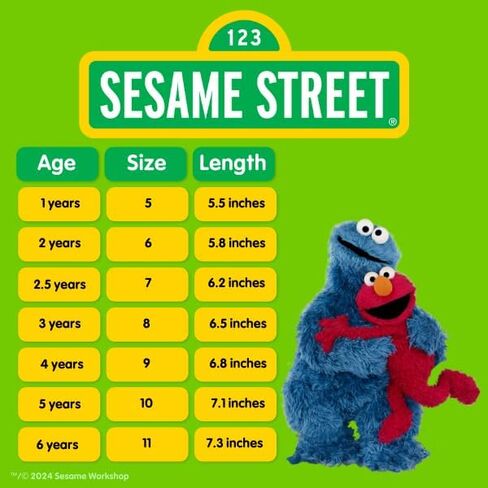 Sesame Street Strap Sneakers للأولاد والبنات - الأطفال خفيفة الوزن رياضي تنفس الأحذية التنس (الأحجام: 5-10 طفل صغير / 11 طفل صغير) in Kuwait