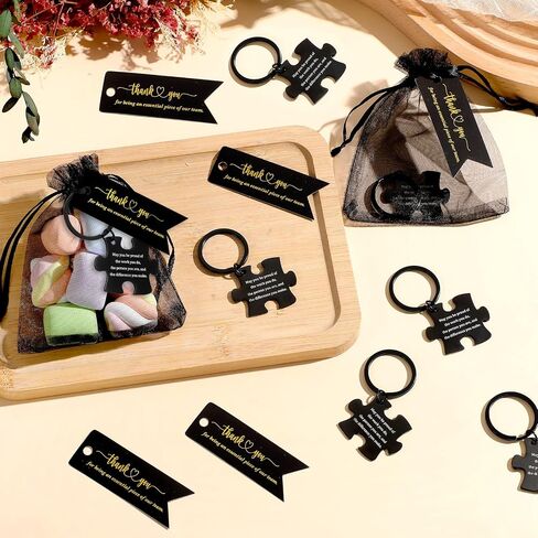شكرًا لك Heychains Bulk Team Teampress Gifts with Thank Tag Organza Bag لموظف CNA in Kuwait