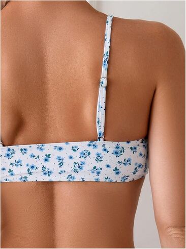 SOLY HUX Women's 2 Piece Bathing Suit Floral Print High Waisted Scoop Neck Cute Bikini Set Beachwear in Saudi Arabia