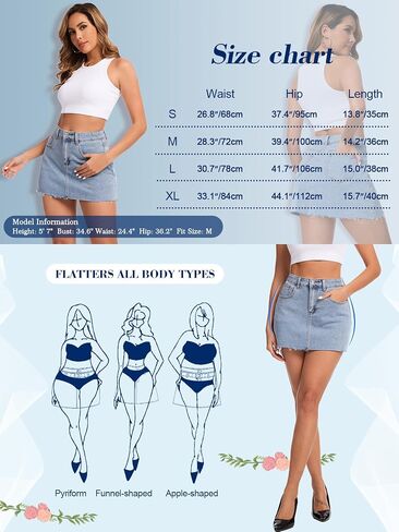Aimilia Women's Denim Jean تنورة غير رسمية زر مسدود مصغر حافة خام مستقيمة zip fly mid mid rais in Kuwait