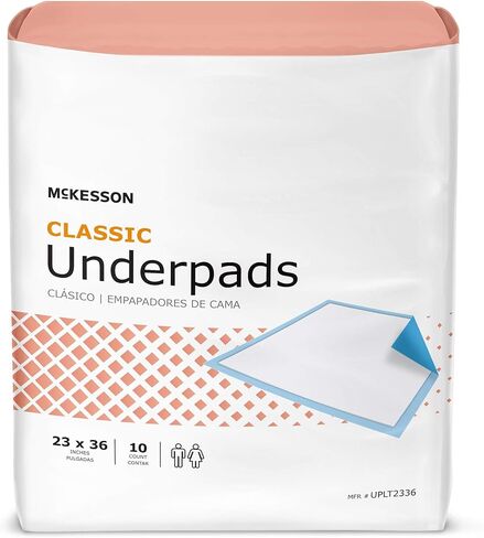 McKesson Classic Underpads, Incontinence Bed Pads 23" x 36" [150 Count], Light Absorbency, Disposable Chux Pads for Adults, Elderly, and Baby, Pee Pads in Saudi Arabia