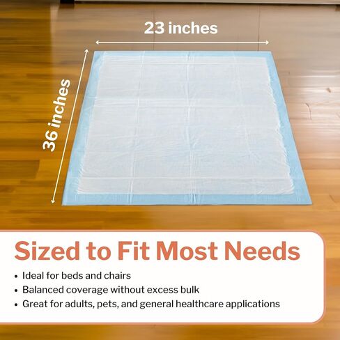 McKesson Classic Underpads, Incontinence Bed Pads 23" x 36" [150 Count], Light Absorbency, Disposable Chux Pads for Adults, Elderly, and Baby, Pee Pads in Saudi Arabia