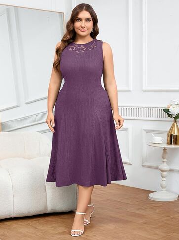 ZOMVA Plus Size Mother of The Bride Groom Dresses for Curvy Women 2 Piece Wedding Guest Dress with Jacket Tea Length in Saudi Arabia