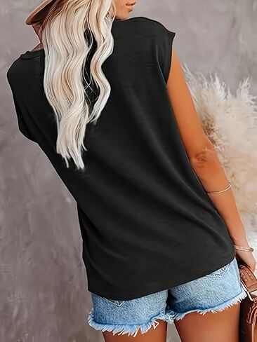 VKEGNIO Magical Tank Tops for Women Cute Graphic Printed V-Neck Tee Casual Summer Family Vacation Sleeveless Shirt Tops in Saudi Arabia