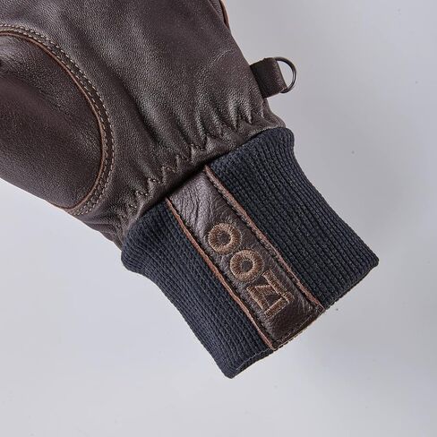 OOZi Leather Gloves for Men Women, Black, Waterproof Thermal Cold Weather Gloves for Driving Riding in Saudi Arabia