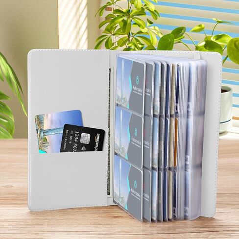 Floral Business Card Book Holder Organizer for Women, 240 Card Capacity, Stylish Name Card and Credit Card Holder for Professionals (Flower-Grass) in Saudi Arabia