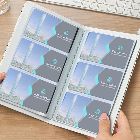 Floral Business Card Book Holder Organizer for Women, 240 Card Capacity, Stylish Name Card and Credit Card Holder for Professionals (Flower-Grass) in Saudi Arabia