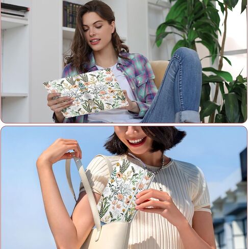 Floral Business Card Book Holder Organizer for Women, 240 Card Capacity, Stylish Name Card and Credit Card Holder for Professionals (Flower-Grass) in Saudi Arabia
