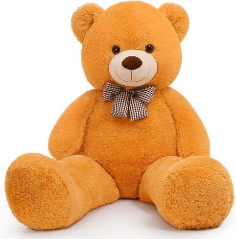 5ft Giant Teddy Bear Large Stuffed Bear for Kids, 59 inch Plush Bear Stuffed Animal Lifesize Bear for Baby Shower Decoration Christmas Valentine's Day for Girlfriend, Cream in Kuwait