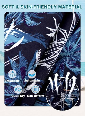 XiaoMoSha Mens Swim Trunks with Compression Liner 7" Quick Dry Board Shorts Bathing Suit with Pockets Swimwear Swimsuit S-2XL in Kuwait