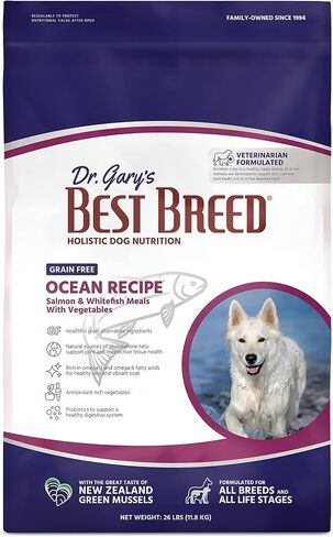 Best Breed Dr. Gary's Grain Free Ocean Recipe Slow-Cooked in USA, Natural Dry Dog Food for All Breeds and Sizes, 4lbs. in Saudi Arabia