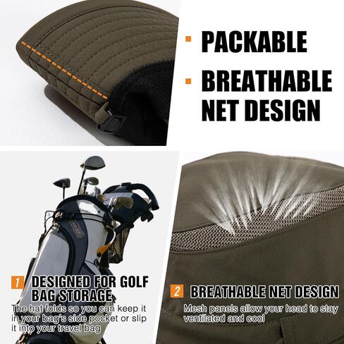 TOP-EX Oversized XL XXL Waterproof UPF 50+ Wide Brim UV Protection Sun Hats for Men Big Head Safari Bucket in Saudi Arabia