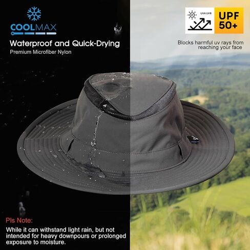 TOP-EX Oversized XL XXL Waterproof UPF 50+ Wide Brim UV Protection Sun Hats for Men Big Head Safari Bucket in Saudi Arabia