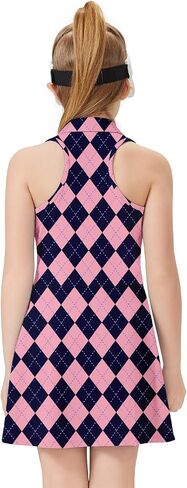 WOWENY Girls Tennis Dress Polo Sleeveless Golf Outfit Kids Workout Sets Athletic Dress with Shorts Pockets 4-14 Years in Saudi Arabia