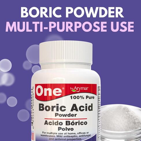 Boric Powder, Multipurpose Household Cleaner and Freshener, Pure Granular Formula, Versatile Use, Made in the USA, 4oz in Saudi Arabia
