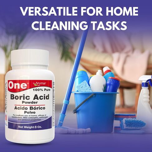 Boric Powder, Multipurpose Household Cleaner and Freshener, Pure Granular Formula, Versatile Use, Made in the USA, 4oz in Saudi Arabia