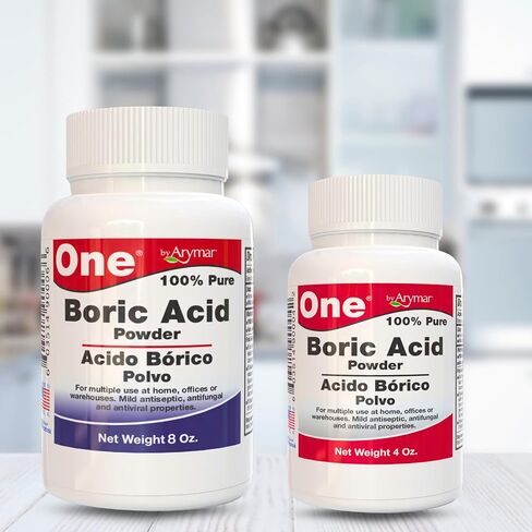 Boric Powder, Multipurpose Household Cleaner and Freshener, Pure Granular Formula, Versatile Use, Made in the USA, 4oz in Saudi Arabia
