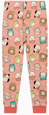 Squishmallows Girls Pajama Set - 3 Piece Pants, T-Shirt & Shorts - Cotton Sleepwear PJ Set for Kids - Official License in Kuwait